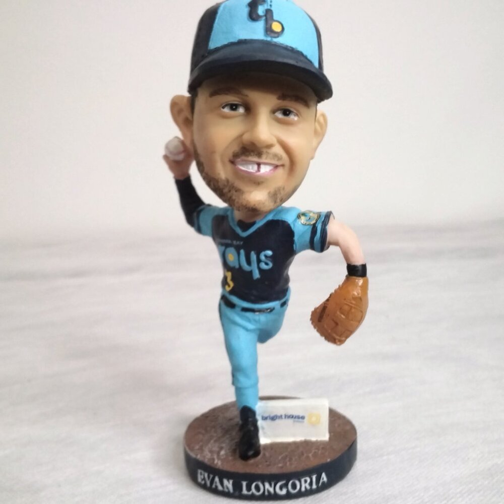 MLB Evan Longoria RETRO Tampa Bay Rays Bobblehead Collectible New Original Box